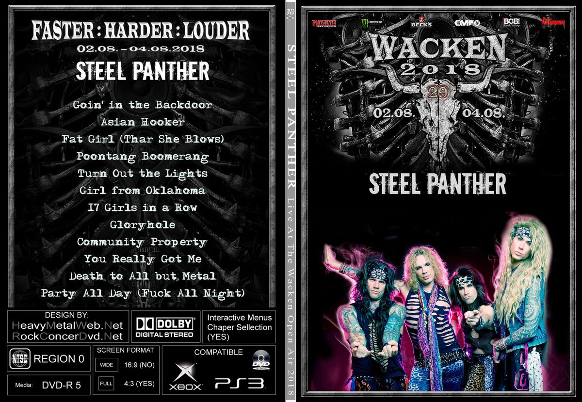 STEEL PANTHER Live At The Wacken Open Air 2018 DVD